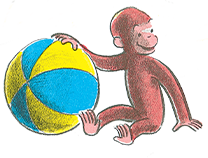 Curious George with ball