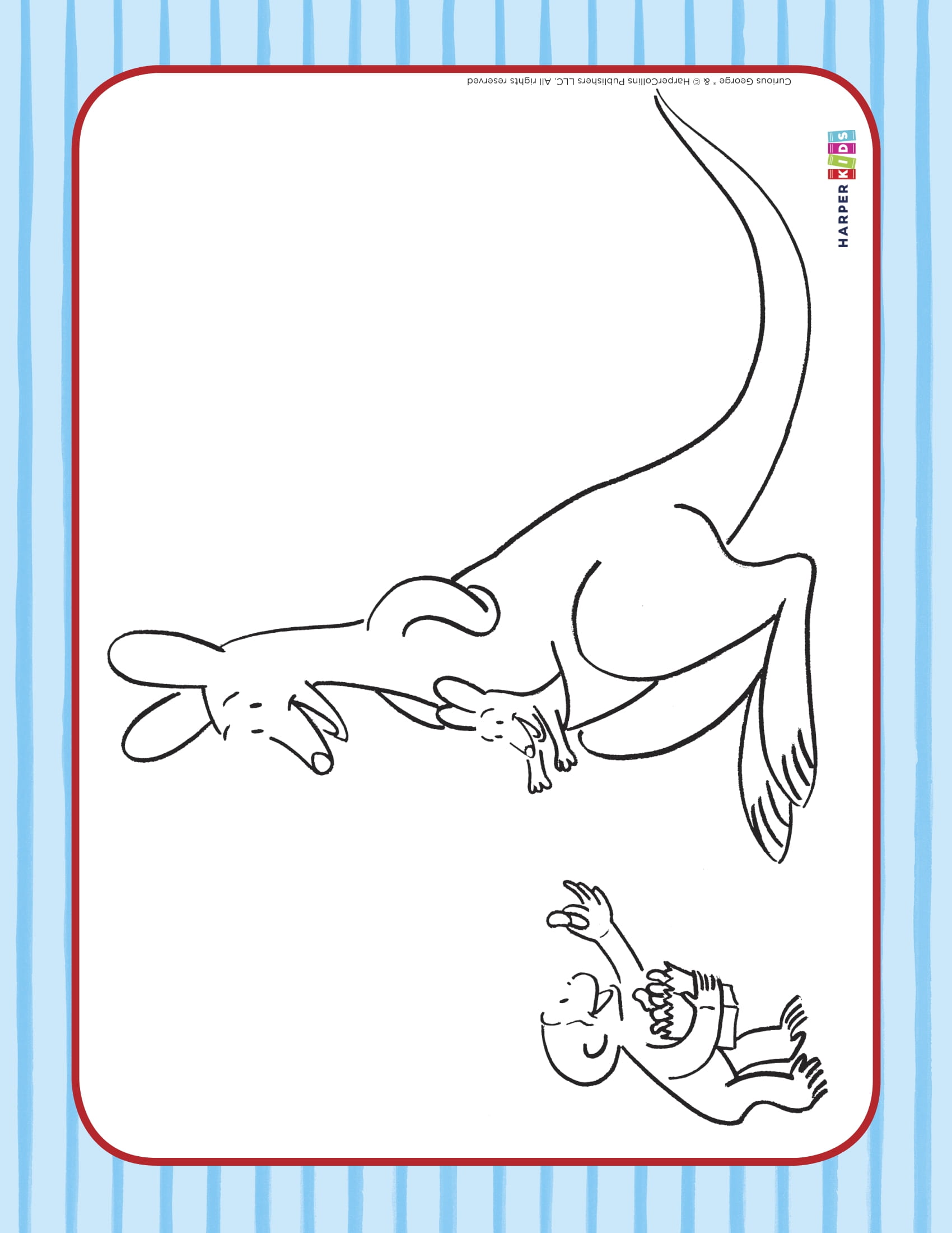 Color Curious George and Kangaroos