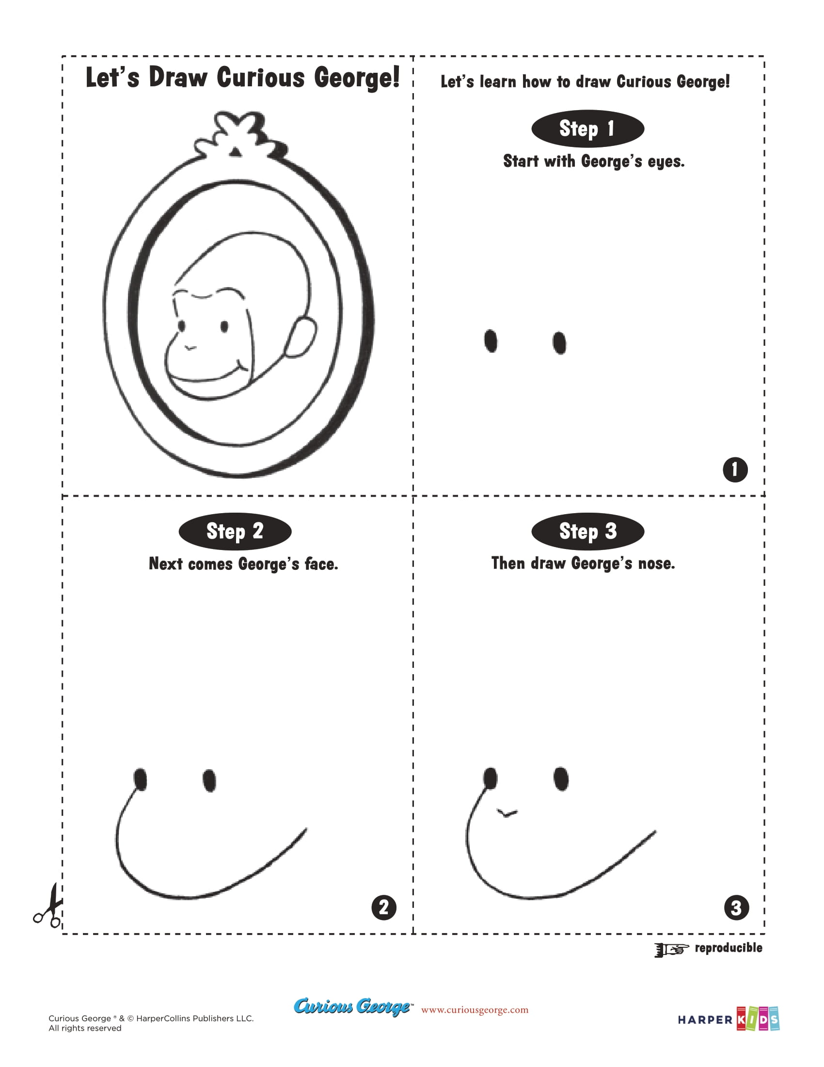 Draw Curious George